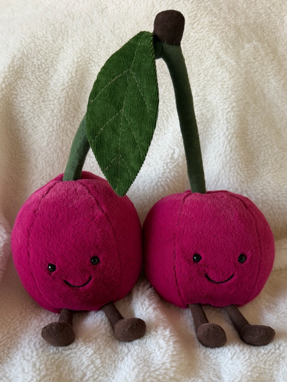 Jellycat Amuseables Duo Cherry Plush - Retired - Discontinued - Rare